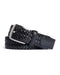 Woven Leather Belt - Black