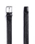 Woven Leather Belt - Black
