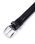 Woven Leather Belt - Black