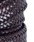 Woven Leather Belt - Brown