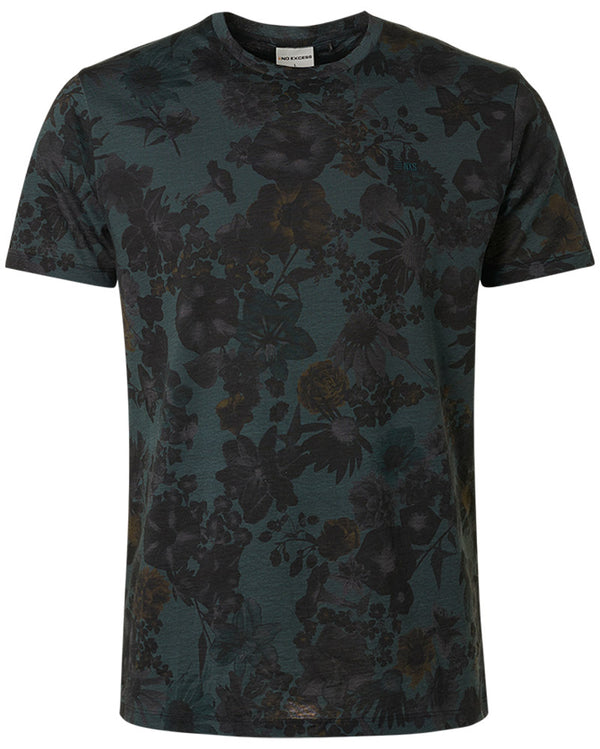 Dark Steel Floral T-Shirt