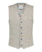 Red Structure Check Waistcoat