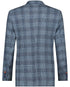 Printed Check Blazer - Navy