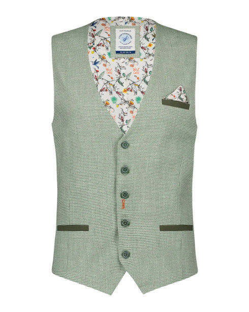 Mini Structure Waistcoat - Sage