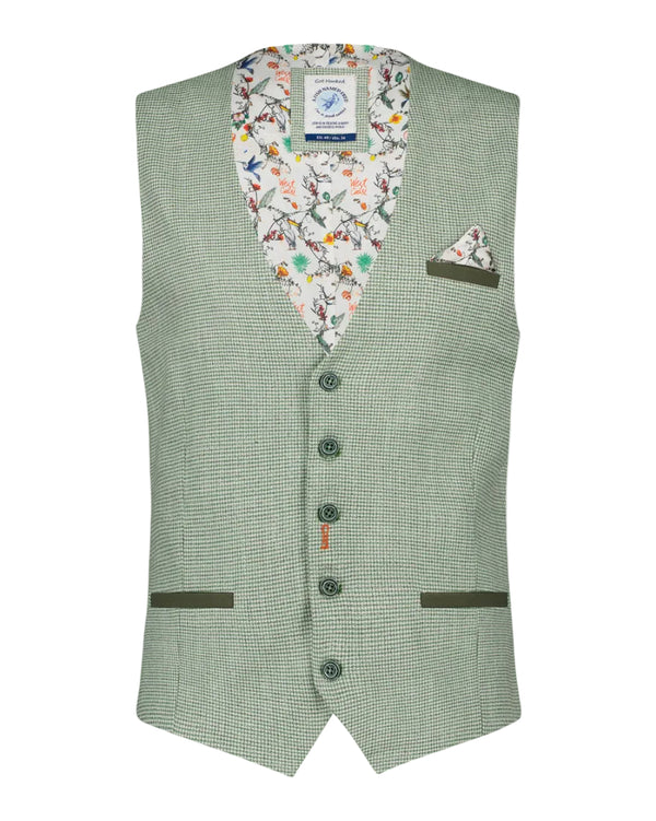 Mini Structure Waistcoat - Sage