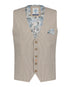 Seersucker Stripe Waistcoat - Sand