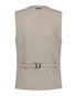 Seersucker Stripe Waistcoat - Sand