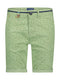 Leaf Print Cotton Shorts - Green