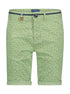 Leaf Print Cotton Shorts - Green