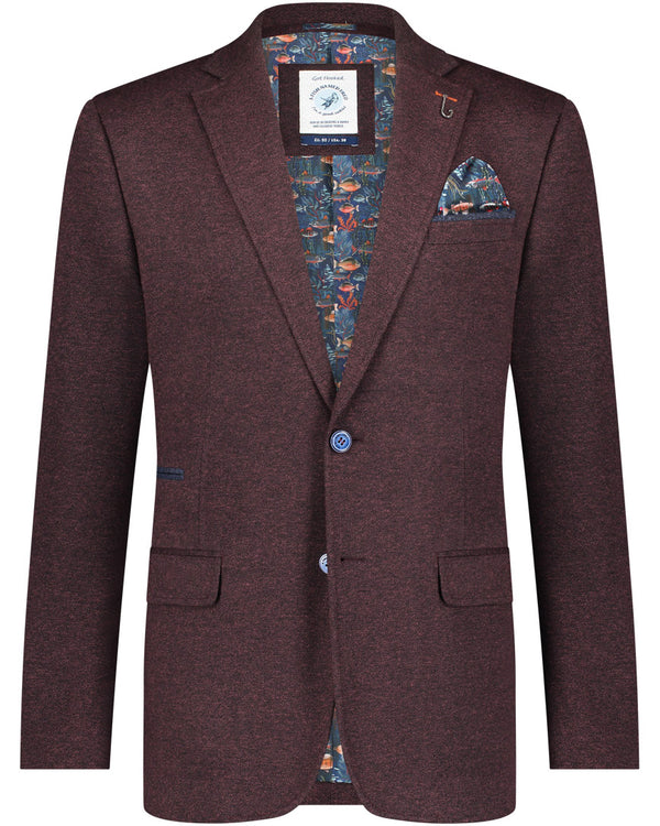 Pique Blazer - Burgundy