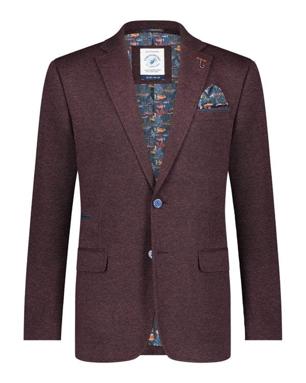 Pique Blazer - Burgundy