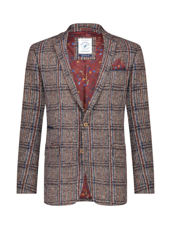 Check Blazer - Brown