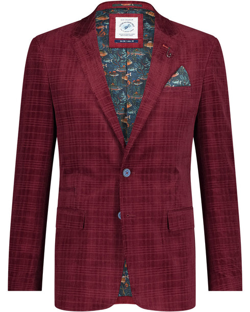 Corduroy Blazer - Burgundy