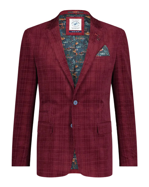 Corduroy Blazer - Burgundy