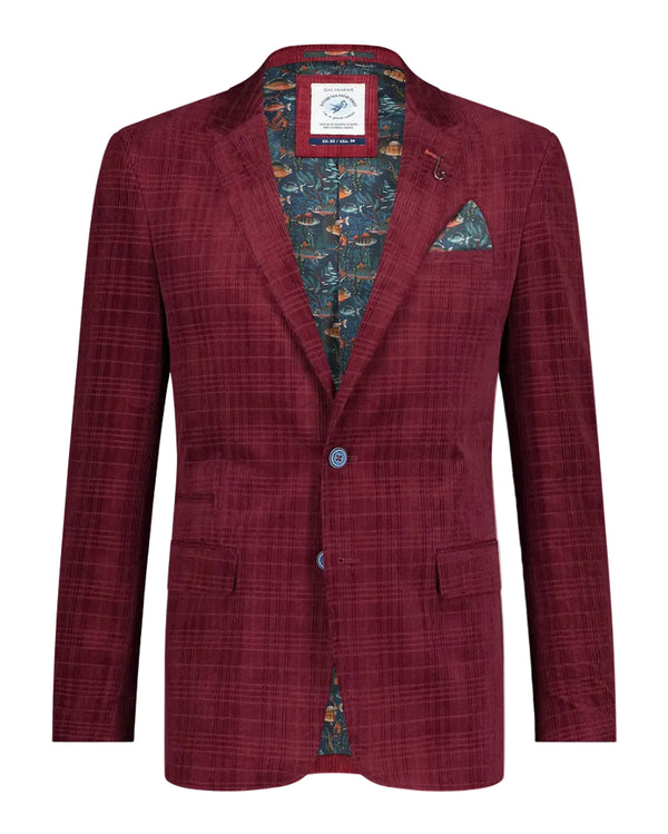 Corduroy Blazer - Burgundy