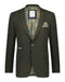Herringbone Blazer - Dark Green