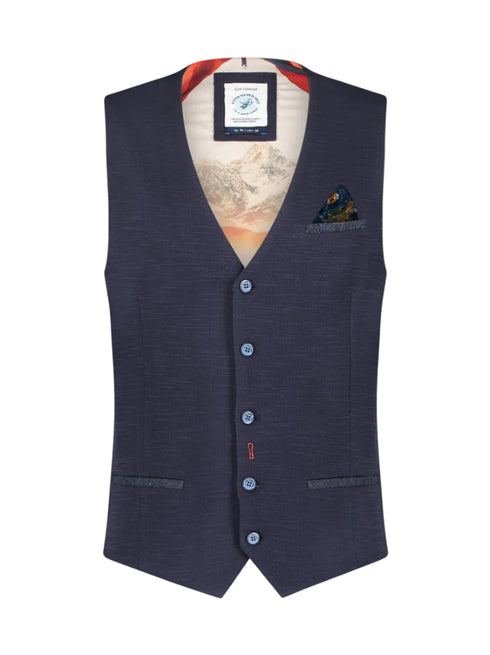 Melange Waistcoat - Navy