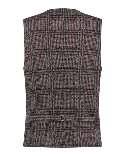 Check Waistcoat - Brown