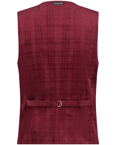 Corduroy Waistcoat - Burgundy