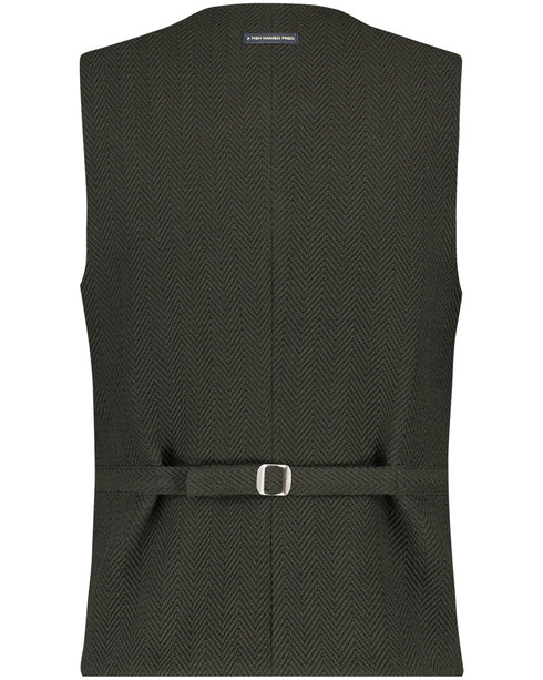 Herringbone Waistcoat - Dark Green