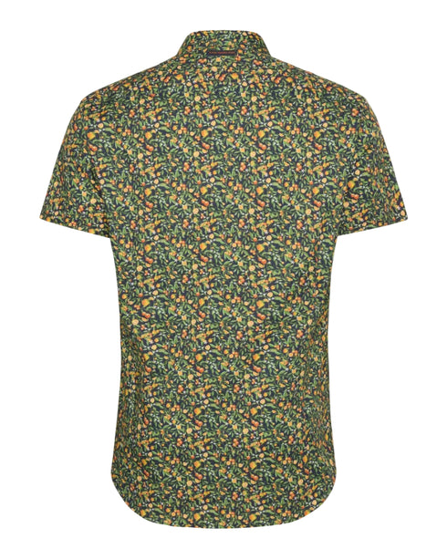Citrus Print Short Sleeve Shirt - Navy
