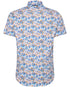 Monkey Print Short Sleeve Shirt - Cobalt