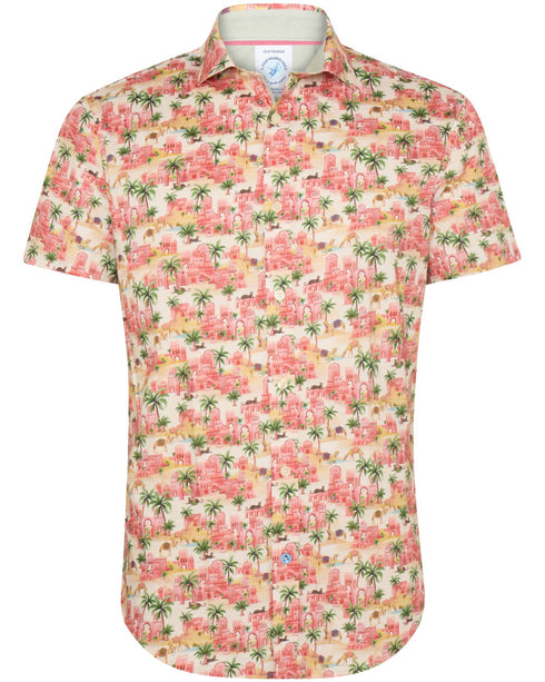 Oasis Print Short Sleeve Shirt - Pink
