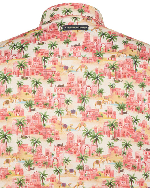 Oasis Print Short Sleeve Shirt - Pink