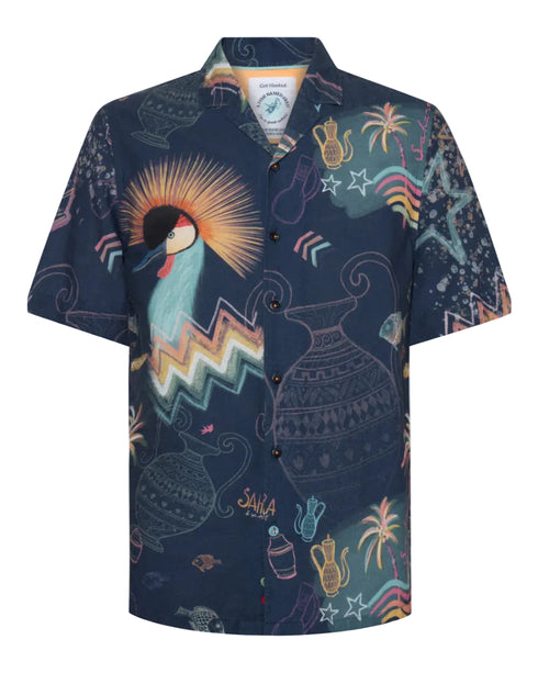 Sahara Sunset Short Sleeve Shirt - Cobalt