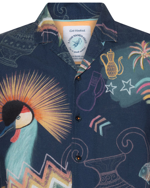 Sahara Sunset Short Sleeve Shirt - Cobalt