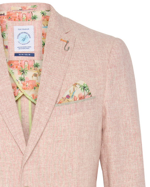 Small Check Blazer - Rose Pink
