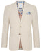 Linen Cotton Stripe Blazer - Sand