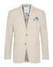 Linen Cotton Stripe Blazer - Sand