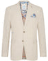 Linen Cotton Stripe Blazer - Sand