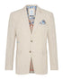 Linen Cotton Stripe Blazer - Sand