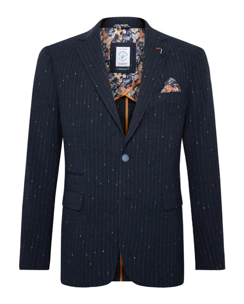 Seersucker Blazer - Navy