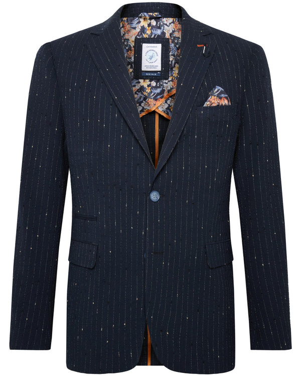 Seersucker Blazer - Navy