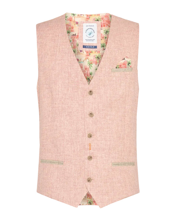 Small Check Waistcoat - Rose Pink