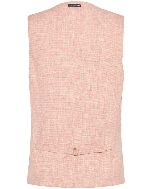 Small Check Waistcoat - Rose Pink