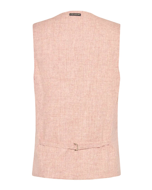 Small Check Waistcoat - Rose Pink