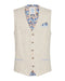 Linen Cotton Stripe Waistcoat - Sand