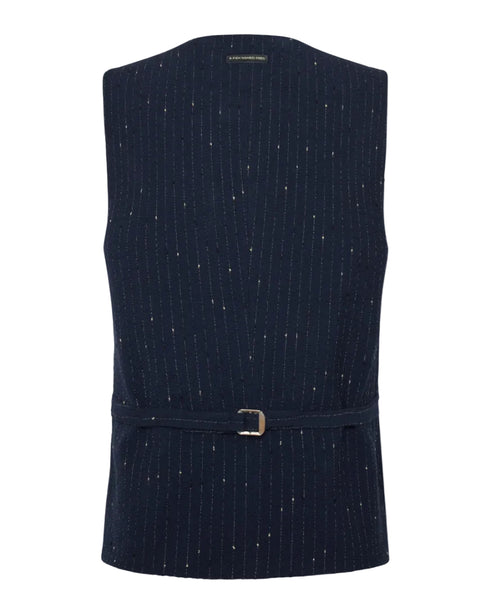 Seersucker Waistcoat - Navy