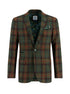 Tartan Wool Blazer - Dark Green