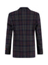 Tartan Wool Blazer - Navy