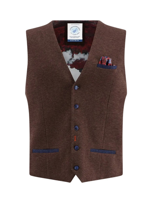 Pique Waistcoat - Chocolate