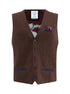 Pique Waistcoat - Chocolate