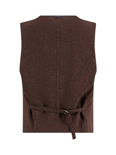 Pique Waistcoat - Chocolate