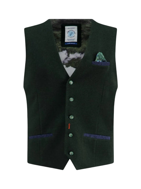 Pique Waistcoat - Dark Green