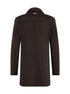 Funnel Neck Coat - Chocolate
