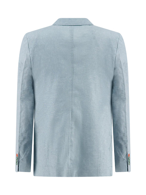 Linen Blend Blazer - Thyme